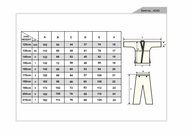雙層白色柔道服(銀鶴) A343 2
